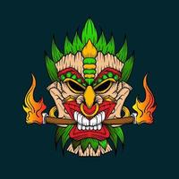 tiki mask illustration vektor