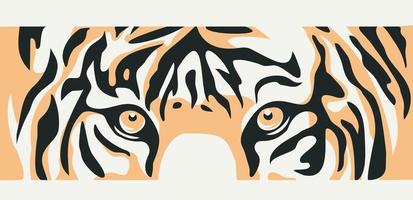 Hintergrund-Look-Tiger. vektor