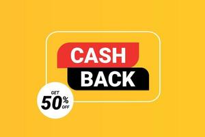 Cash-Back-Label-Vektor-Illustration vektor