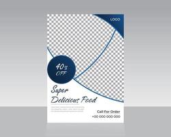 Design von Flyer-Vorlagen für leckeres Essen vektor