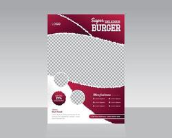 Design von Flyer-Vorlagen für leckeres Essen vektor