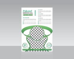 Flyer-Vorlagendesign für Medizin oder Gesundheitswesen vektor
