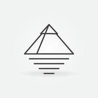 egyptisk pyramid vektor egypten begrepp översikt minimal ikon