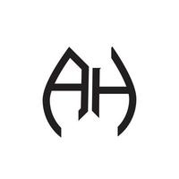 ah-Buchstaben-Logo-Design. ah kreatives Anfangs-ah-Buchstaben-Logo-Design. ah kreative Initialen schreiben Logo-Konzept. vektor