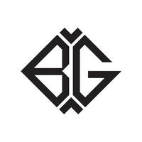 BG-Buchstaben-Logo-Design. BG-Kreativer Anfangs-BG-Buchstaben-Logo-Entwurf. bg kreatives Initialen-Buchstaben-Logo-Konzept. vektor