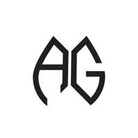 ag brev logotyp design.ag kreativ första ag brev logotyp design . ag kreativ initialer brev logotyp begrepp. vektor