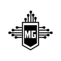 mg-Buchstaben-Logo-Design. mg kreatives initiales mg-Buchstaben-Logo-Design. mg kreative Initialen schreiben Logo-Konzept. vektor