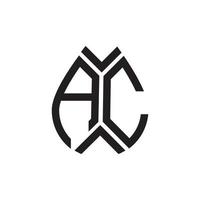 ac-Buchstaben-Logo-Design.ac-kreatives anfängliches ac-Buchstaben-Logo-Design. ac kreative Initialen schreiben Logo-Konzept. vektor