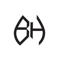 BH-Buchstaben-Logo-Design. BH-Kreativer Anfangs-BH-Buchstaben-Logo-Entwurf. bh kreative Initialen schreiben Logo-Konzept. vektor