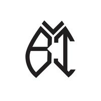 Bi-Buchstaben-Logo-Design. Bi-kreatives Anfangs-Bi-Buchstaben-Logo-Design. bi kreative initialen brief logo konzept. vektor