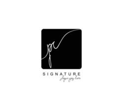 anfängliches pc-schönheitsmonogramm und elegantes logo-design, handschriftliches logo der ersten unterschrift, hochzeit, mode, blumen und botanik mit kreativer vorlage. vektor
