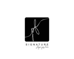 anfängliches pf-schönheitsmonogramm und elegantes logo-design, handschriftlogo der ersten unterschrift, hochzeit, mode, blumen und botanik mit kreativer vorlage. vektor