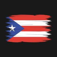 puerto-rico-flaggenbürstenvektor vektor