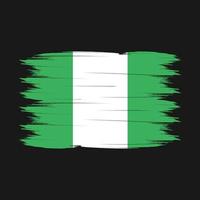 Pinselvektor mit nigerianischer Flagge vektor