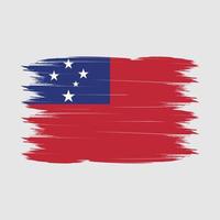 samoa flag pinselvektor vektor