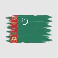 turkmenistan-flaggenbürstenvektor vektor