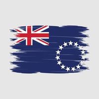 Cook-Inseln-Flag-Pinsel-Vektor vektor