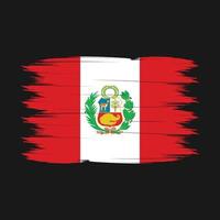 peru flag pinselvektor vektor