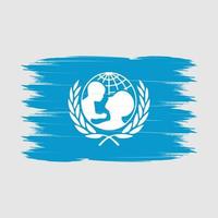 unicef flagga borsta vektor