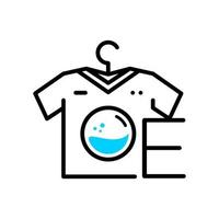 anfängliches e-Wäscherei-Logo vektor
