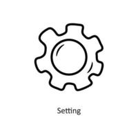 Einstellung Vektor Umriss Icon Design Illustration. Gaming-Symbol auf weißem Hintergrund eps 10-Datei