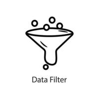data filtrera översikt ikon design illustration. data symbol på vit bakgrund eps 10 fil vektor