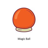 magi boll vektor fylld översikt ikon design illustration. gaming symbol på vit bakgrund eps 10 fil