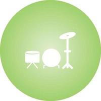 Einzigartiges Schlagzeug-Vektor-Glyphen-Symbol vektor