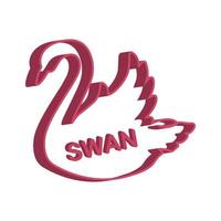 Schwan abstraktes Logo vektor