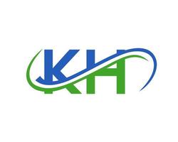 buchstabe kh logo design für finanz-, entwicklungs-, investitions-, immobilien- und verwaltungsunternehmensvektorvorlage vektor