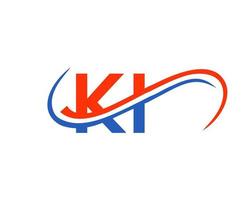 Buchstabe ki Logo-Design für Finanz-, Entwicklungs-, Investitions-, Immobilien- und Verwaltungsgesellschaftsvektorvorlage vektor