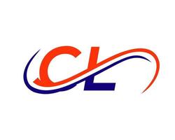 brev cl logotyp design för finansiell, utveckling, investering, verklig egendom och förvaltning företag vektor mall
