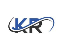 Buchstabe kr Logo-Design für Finanz-, Entwicklungs-, Investitions-, Immobilien- und Verwaltungsgesellschaftsvektorvorlage vektor
