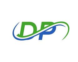 brev dp logotyp design för finansiell, utveckling, investering, verklig egendom och förvaltning företag vektor mall