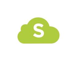 Buchstabe s Cloud-Logo-Design-Vektorvorlage vektor