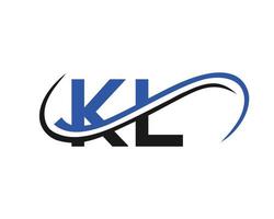 Buchstabe kl Logo-Design für Finanz-, Entwicklungs-, Investitions-, Immobilien- und Verwaltungsgesellschaftsvektorvorlage vektor
