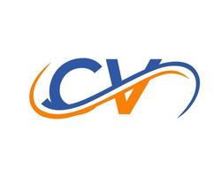 brev CV logotyp design för finansiell, utveckling, investering, verklig egendom och förvaltning företag vektor mall