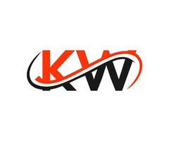 Buchstabe kw-Logo-Design für Finanz-, Entwicklungs-, Investitions-, Immobilien- und Verwaltungsgesellschaftsvektorvorlage vektor