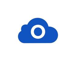 Buchstabe o Cloud-Logo-Design-Vektorvorlage vektor