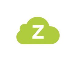 Buchstabe z Cloud-Logo-Design-Vektor-Vorlage vektor