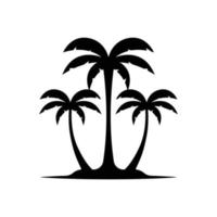 palmträd sommar logotyp mall vektorillustration vektor