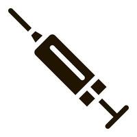 Vektor-Glyphen-Illustration des Symbols für die Medikamentenspritze vektor