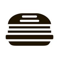 Hamburger-Essen-Symbol-Vektor-Glyphen-Illustration vektor