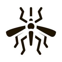 Moskito-Insekten-Symbol Vektor-Glyphen-Illustration vektor