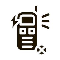 Vektor-Glyphen-Illustration des kaputten Telefonsymbols vektor