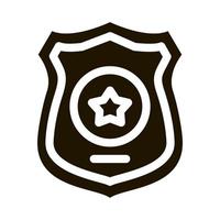 polis officer bricka ikon illustration vektor
