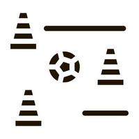ball und trainingskegel symbol illustration vektor