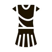 kvinna tennis kostym ikon vektor glyf illustration