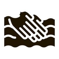 hände waschen in wasser symbol illustration vektor