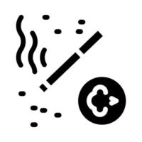 Allergie auf Zigarettenrauch Symbol Vektor Glyph Illustration